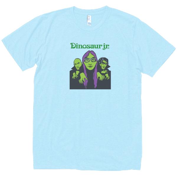 DINOSAUR Jr. Tシャツ ブルー　ダイナソージュニア　ロックTシャツ ダイナソーJr. Dinosaur Jr. 音楽Tシャツ ロックTシャツ バンドT
