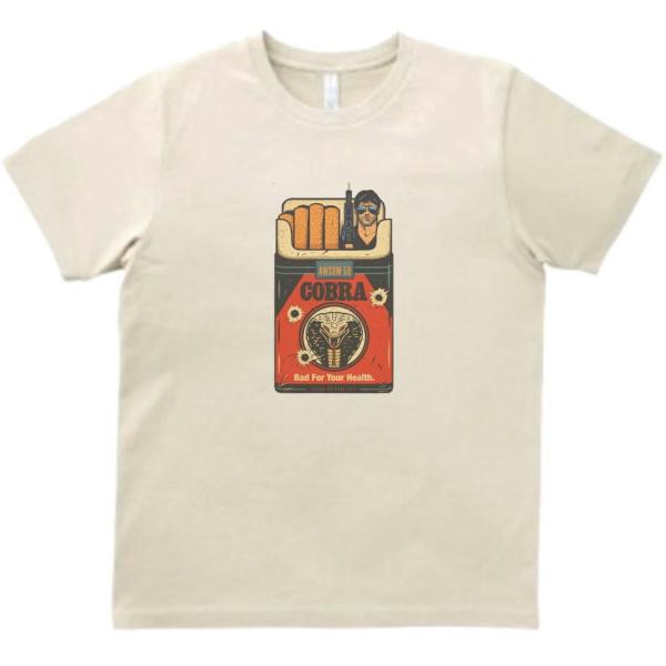 COBRA 音楽Tシャツ ロックTシャツ バンドTシャツ ライトベージュ