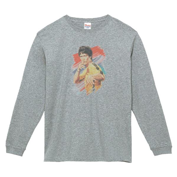 トップス brucelee ブルースリー Bruce Lee 長袖Tシャツ ロングスリーブ リブ付き ハイ