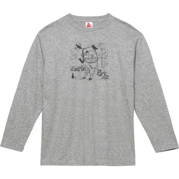 チャーリー・パーカー Charlie Parker 音楽Tシャツ ロックTシャツ バンドTシャツ 長袖Tシャツ ロングスリーブ グレー