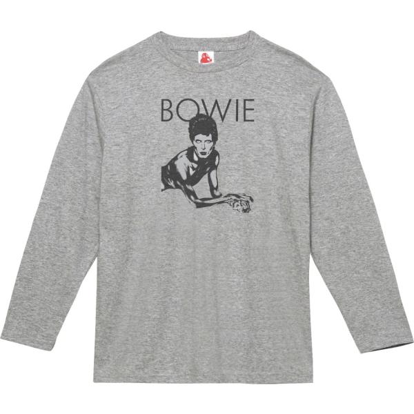 デヴィッド・ボウイ/ジョン＆モーリー制作レア限定ロング丈Tシャツ デヴィッド・ボウイ David Bowie 音楽Tシャツ ロックTシャツ バンドT