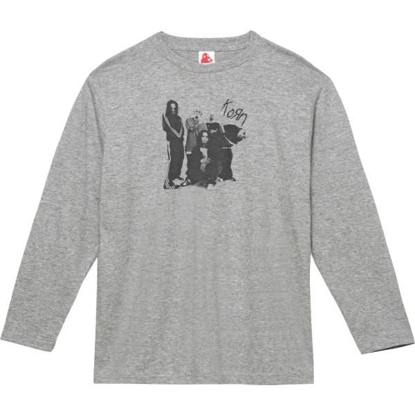 KORN 音楽Tシャツ ロックTシャツ バンドTシャツ 長袖Tシャツ ロング