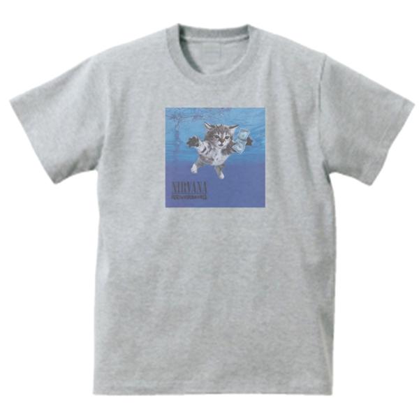 ネコニルヴァーナ nirvana cat 音楽Tシャツ ロックTシャツ バンドT
