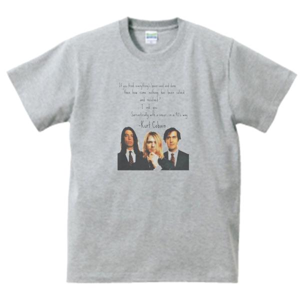NIRVANA 音楽Tシャツ ロックTシャツ バンドTシャツ グレー