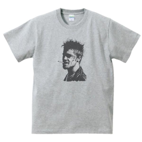 ブラッド・ピット 音楽Tシャツ ロックTシャツ バンドTシャツ グレー
