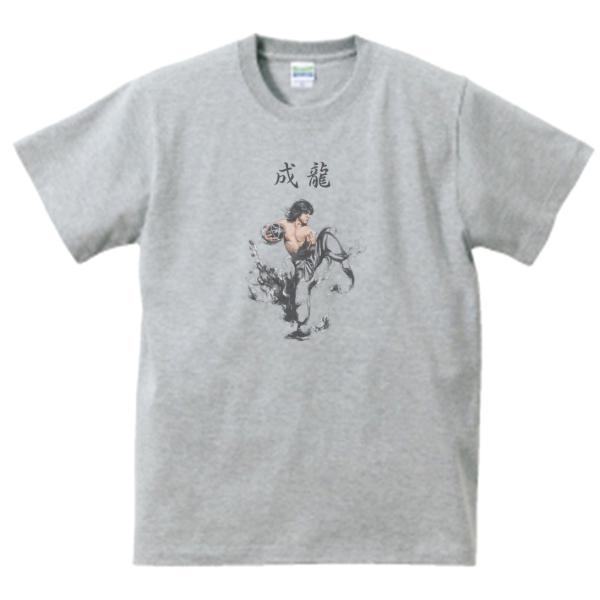 ジャッキーチェン 音楽Tシャツ ロックTシャツ バンドTシャツ グレー