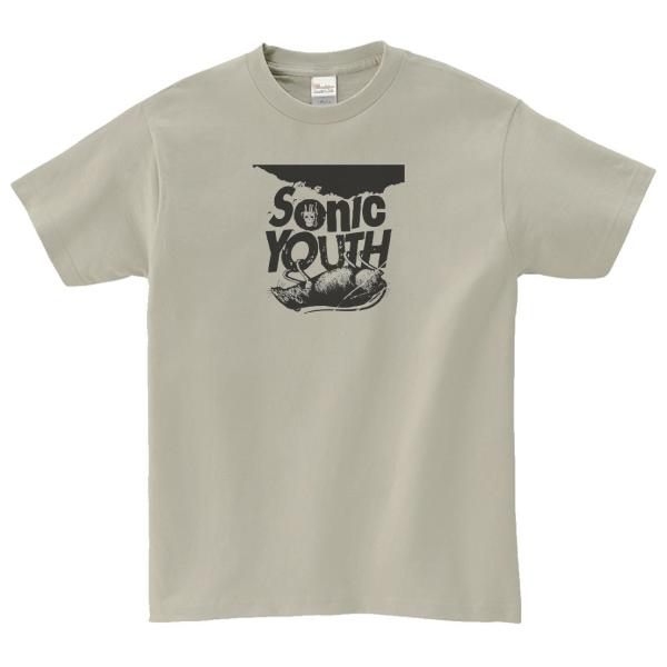 Sonic Youth グレー Tシャツ Lサイズ ソニック ユースSonic Youth 音楽Tシャツ ロックTシャツ バンドT