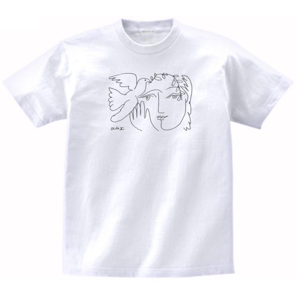 ヴィンテージ　ピカソ 鳩デザイン Tシャツ ホワイト　アートtシャツ 写真3/7｜ユニクロ×パブロ・ピカソのアートTシャツ、肖像画