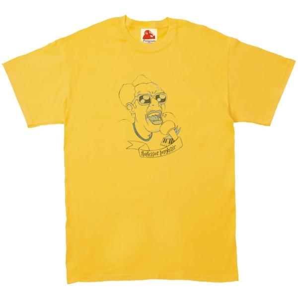 プロフェッサー ロングヘア Professor Longhair 音楽Tシャツ ロックTシャツ バンドTシャツ イエロー