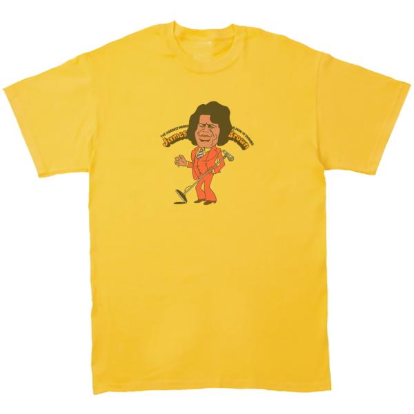ジェームズブラウン James Brown 音楽Tシャツ ロックTシャツ バンドTシャツ イエロー