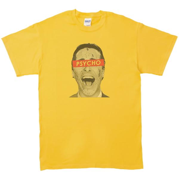 アメリカンサイコ 音楽Tシャツ ロックTシャツ バンドTシャツ イエロー