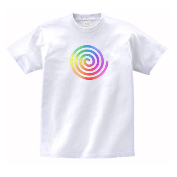 グラフィックTシャツ カラフル渦巻きデザイン uekitaya_za107