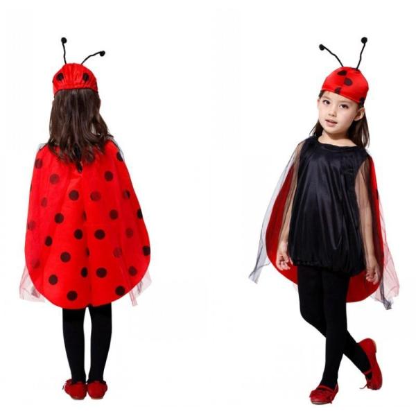 子供 ハロウィン キッズ 衣装 妖精 てんとう虫 コウモリ コスプレ コスチューム こうもり てんとう虫 パーティー仮装 コスチューム 魔女 女の子