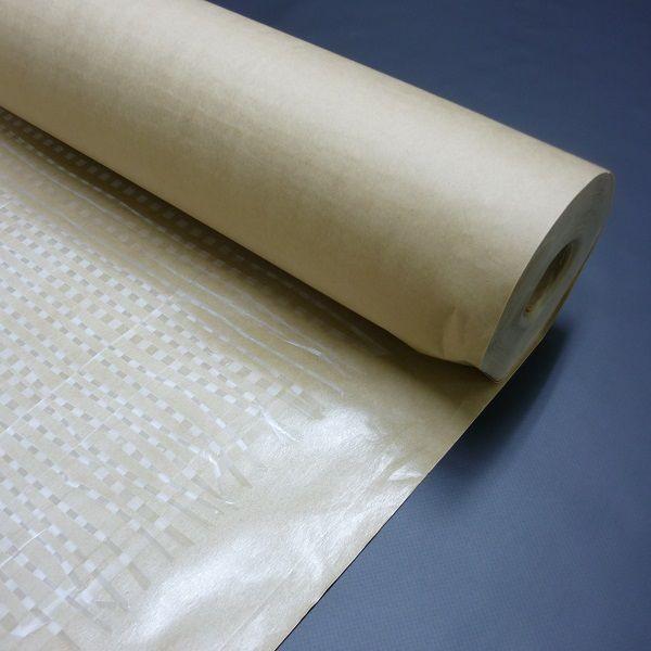 75gタイプの厚手包装紙格子状にポリエチレンのラミネート加工されているので通常のクラフト紙に比べて強度があり、汎用性が高い商品となります。全面貼りタイプではなくセンター貼りタイプとなりますので両サイドは紙のままです。（画像参照）ダンボールで...