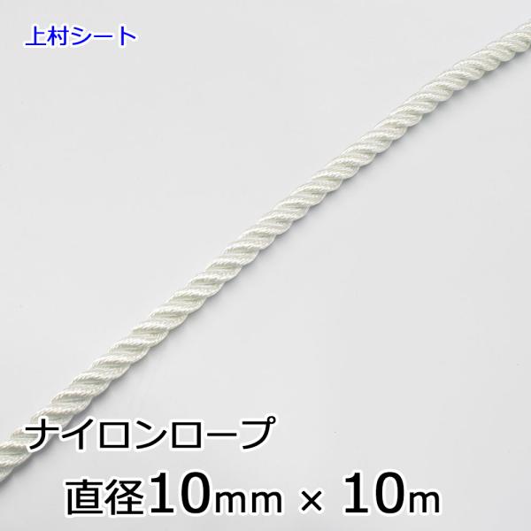 ナイロンロープ 直径 10mm×長さ10m : 上村シート ヤフー店 - 通販