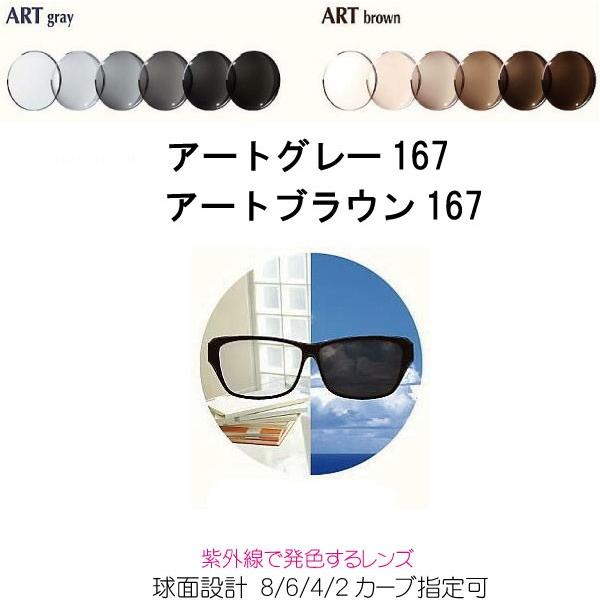 アートグレー１６７　アートブラウン１６７ 調光レンズ　ARTGRAY167 ARTBROWN167　レギュラータイプ　単焦点　ＩＴＯレンズ