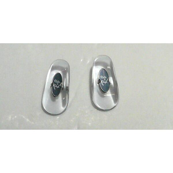 レイバン　交換用パットカラー：クリア素材：ビニール系サイズ：縦×幅/１６ミリ×７ミリ２本ダキ足タイプ（ 爪を折りたたむタイプ ）※取り換えにはある程度の技術が必要となります。