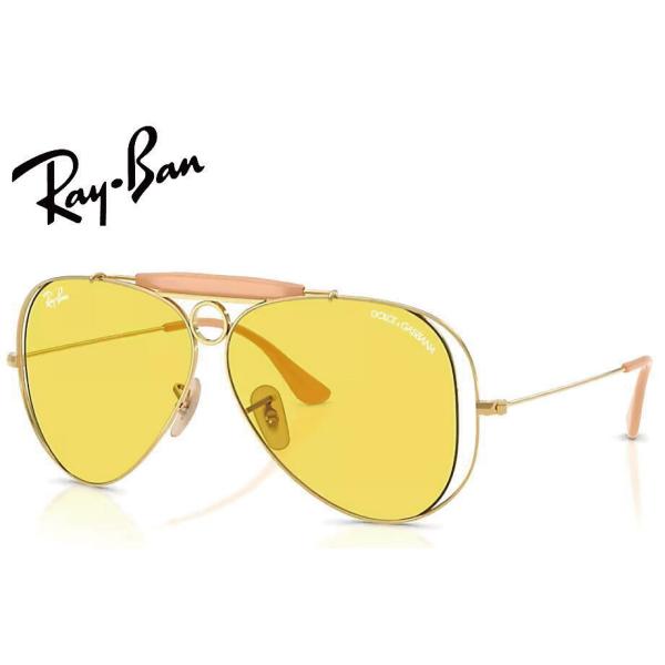 レイバン SHOOTER ゴールド/イエロー RB3138M 001/85 58mm THE SHOOTER BY DOLCE&amp;GABBANA シューター