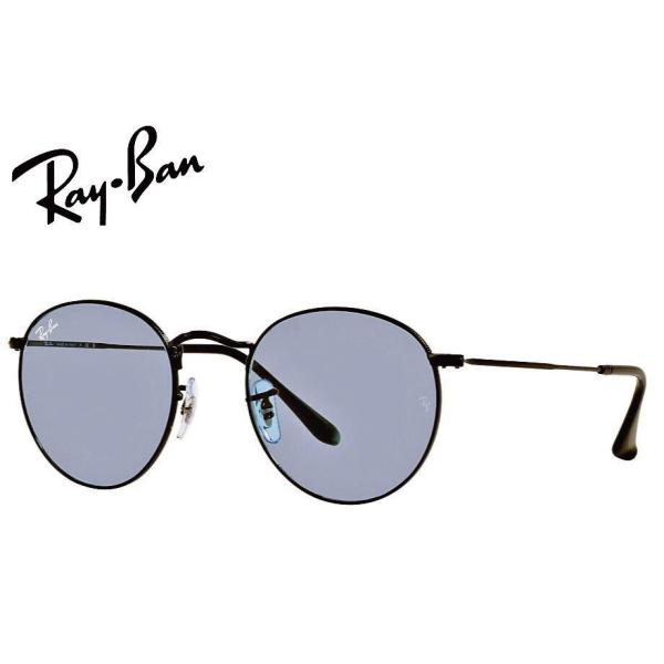 レイバン ROUND METAL RB3447 002/64 50mm WASHED LENSES ブラック/ブルーグレー 木村拓哉 キムタク