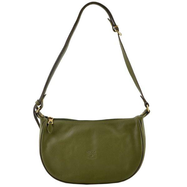 Il Bisonte イルビゾンテ 145 145 955 Oliva Oliva 三日月型 ショルダーバッグ 代引不可 三日月型 Ds うえなびショップ