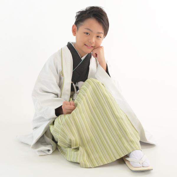 小学生⭐️袴7点セット⭐️専用クリーニング済み ジュニア袴 2点セット ミント吉祥鶴】 販売品 小学生袴 低身長