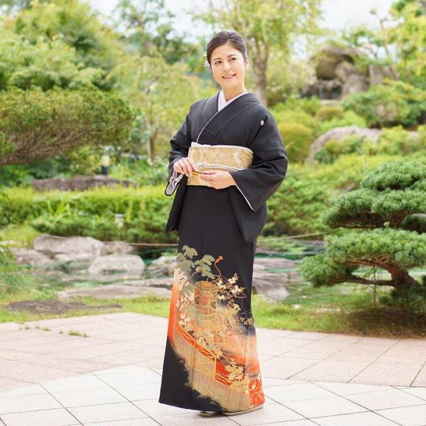 レンタル留袖 フルセット 高級正絹  留袖 レンタル 貝桶 松 友禅　TS-FU044　結婚式 母親 衣装 留袖 レンタル留袖 結婚式母親 親族 留袖 式典 叙勲