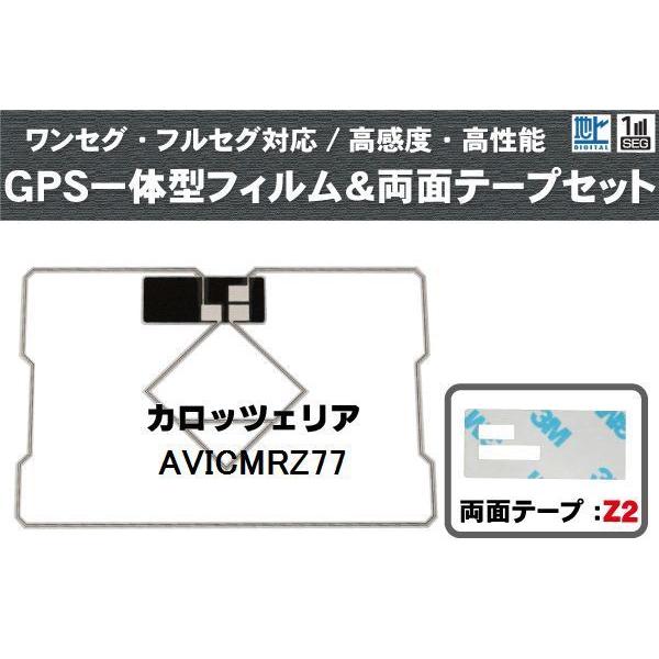カロッツェリア carrozzeria 用 GPS一体型アンテナ フィルム 両面付き AVICMRZ77 対応 地デジ ワンセグ フルセグ 高感度 汎用