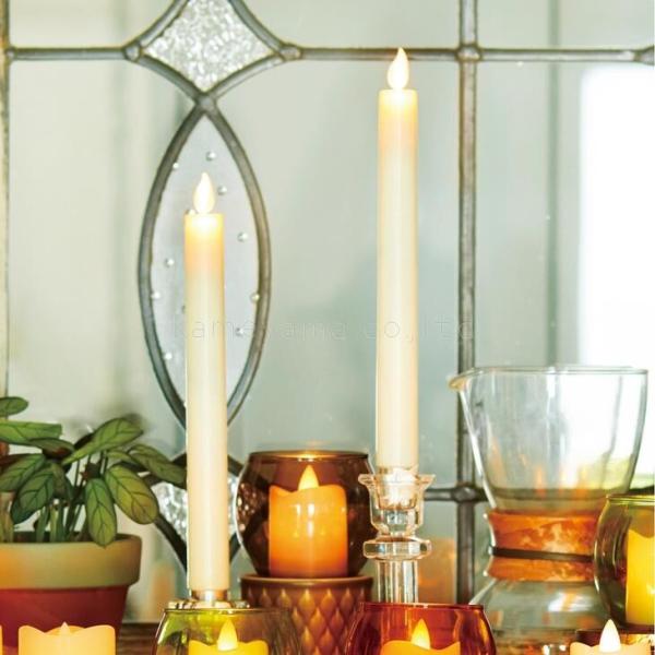 KAMEYAMA CANDLE】LEDキャンドル ◇ イルミネライトテーパー 2本セット