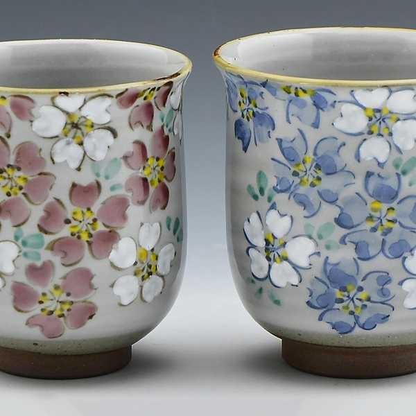 京焼 清水焼 湯呑 湯呑み茶碗 高級 おしゃれ 湯のみ 湯呑 夫婦 ペア 手作り 和食器 ゆのみ 来客用に 湯飲み 2客 紙箱入り 桜いろ さくらいろ Ugs967 宇治茶と清水焼の宇治茶園 通販 Yahoo ショッピング