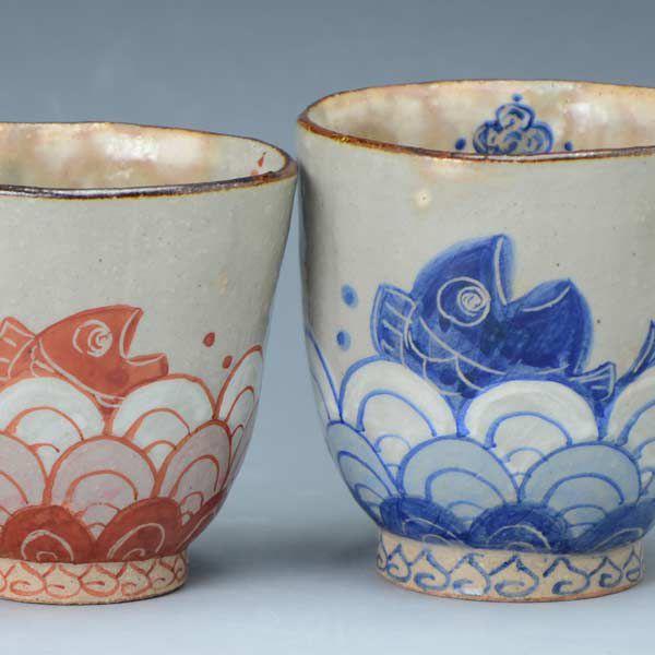 京焼 清水焼 湯呑 湯呑み茶碗 高級 おしゃれ 湯のみ 湯呑 夫婦 ペア 手作り 和食器 ゆのみ 来客用に 湯飲み 2客 紙箱入り めでたい めでたい Umm8 宇治茶と清水焼の宇治茶園 通販 Yahoo ショッピング