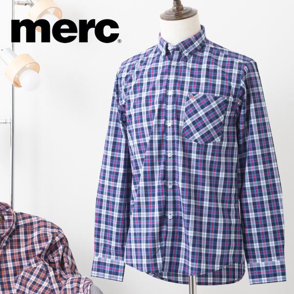 merc メルクロンドン Merc London 長袖シャツ プレイドチェック ボタン