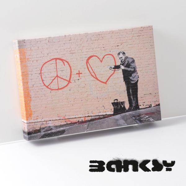 BANKSY CANVAS ART �o���N�V�[ �L�����o�X�A�[�g �X���[�� 30cm × 21cm × 3.5cm Heart Doctor