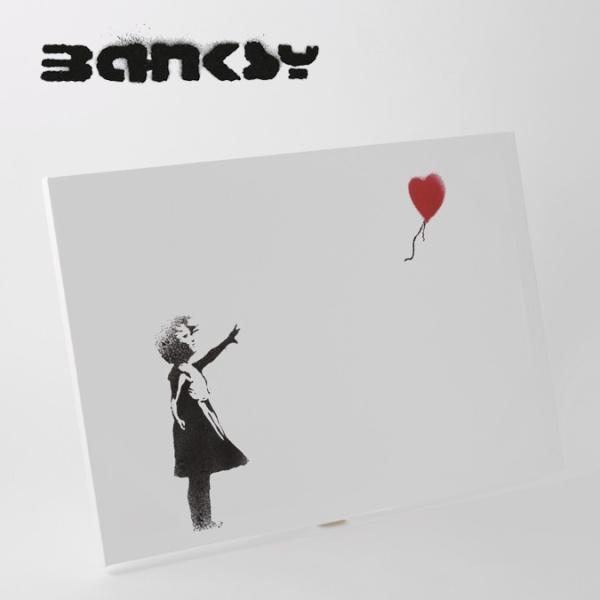 BANKSY CANVAS ART �o���N�V�[ �L�����o�X�A�[�g 60cm × 40cm Heart Balloon Girl
