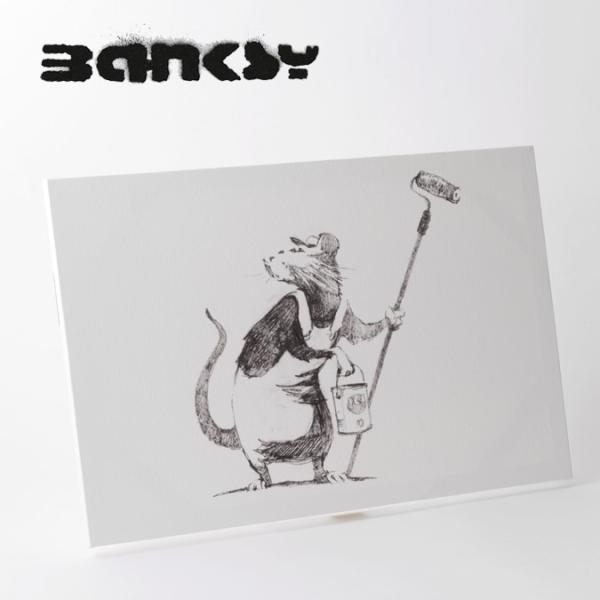 BANKSY CANVAS ART oNV[ LoXA[g 60cm × 40cm Roller Rat