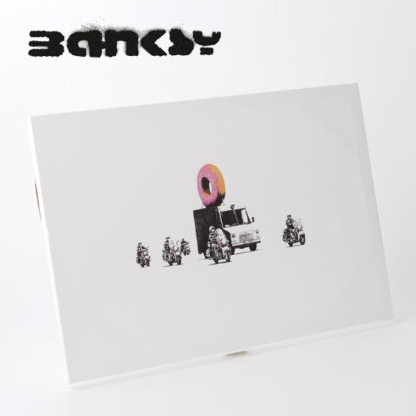 BANKSY CANVAS ART oNV[ LoXA[g 60cm × 40cm Strawberry Donut