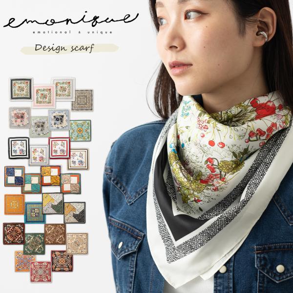 スカーフ 70x70cm SCARF　レトロ フラワー ペイズリー アソート ファッション雑貨 日差し対策 ガーリー おしゃれ 可愛い リボン ギフト プレゼント