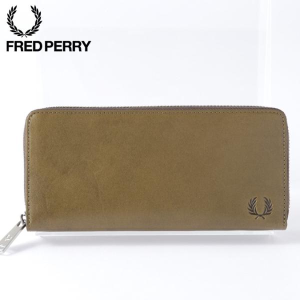 Fred Perry ブラウンレザー長財布 ukclozest_f1991946