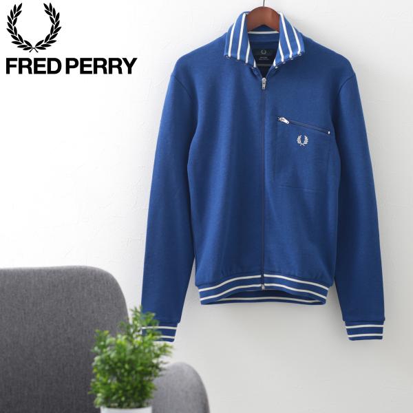 FRED PERRY テーラードジャケット ネイビー ストライプ FRED PERRY フレッドペリー レジメンタル ストライプ トラック
