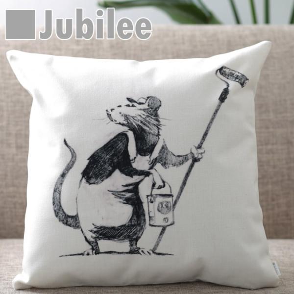 �o���N�V�[ �N�b�V�����J�o�[ 45×45cm ROLLER RAT Jubilee London