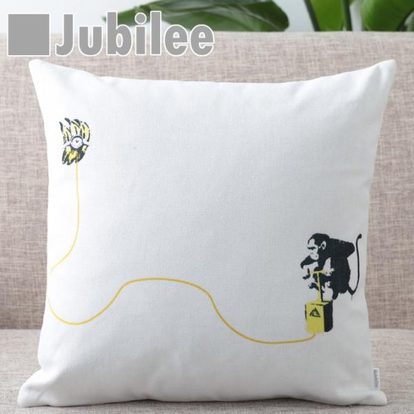 �o���N�V�[ �N�b�V�����J�o�[ 45×45cm Monkey Banana Bomb Jubilee London