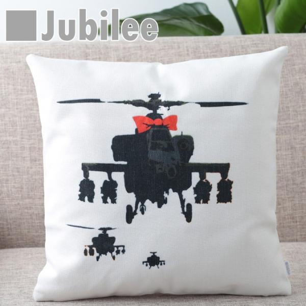 �o���N�V�[ �N�b�V�����J�o�[ 45×45cm Jubilee Helicopter Helicopter Bow