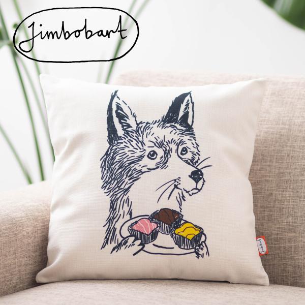Jimbobart �N�b�V�����J�o�[ �W���{�o�[�g �L�c�l Fox �p�� �f�U�C�� 45×45cm �A�j�}�� ���l�� �V�R�̖��ŏo�����n���h���C�h ���� �C�M���X