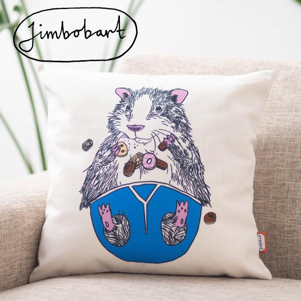 �W���{�o�[�g �N�b�V�����J�o�[ Jimbobart �������b�g Guinea Pig �p�� �f�U�C�� 45×45cm �A�j�}�� ���l�� �V�R�̖��ŏo�����n���h���C�h ���� �C�M���X