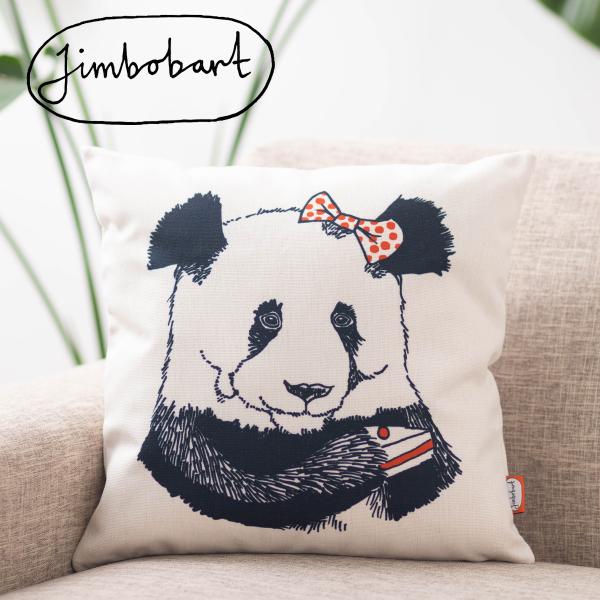 �W���{�o�[�g �N�b�V�����J�o�[ Jimbobart �p���_ Panda �p�� �f�U�C�� 45×45cm �A�j�}�� ���l�� �V�R�̖��ŏo�����n���h���C�h ���� �C�M���X