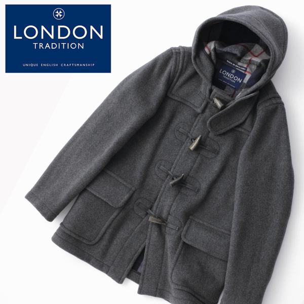 ロンドントラディション　英国製　ショートダッフル　チャコールグレー ukclozest_ltmartinmidgrey