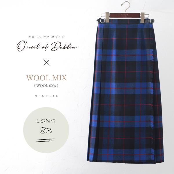 O'NEIL OF DUBLIN �I�j�[���I�u�_�u���� �L���g�X�J�[�g 83cm �����O�� �E�[���~�b�N�X �X�J�[�g �����X�J�[�g �A�C�������h�� �^�[�^���`�F�b�N ���i�摜1