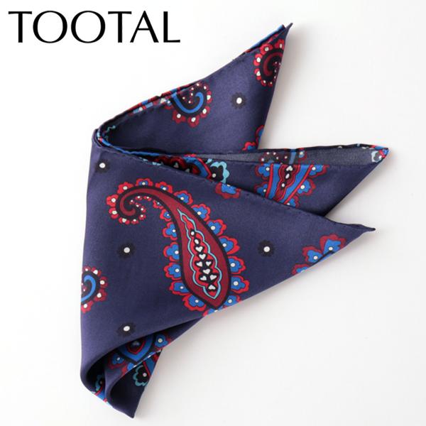 Tootal Vintage メンズ シルク スクウェア チーフ ペイズリー