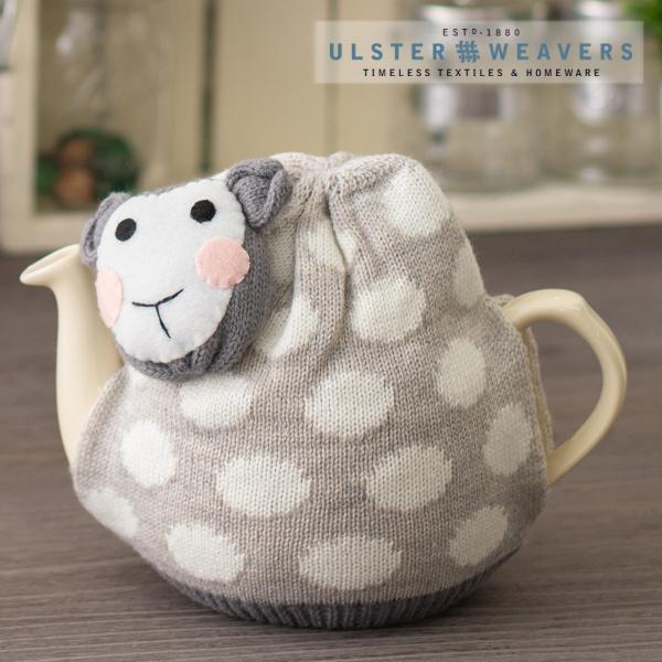英国王室御用達 Ulster Weavers アルスターウィーバーズ ティーポット カバー ティーコージー ニット 編み込み シープ デザイン 羊 保温用