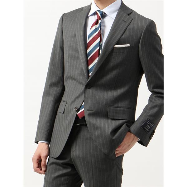 2パンツスーツ メンズ 通年 ツーパンツ Activa 撥水 Fit 2つボタンスーツ ピンストライプ Ch 14 ミディアムグレー ライトグレー ザ スーツカンパニーpaypayモール店 通販 Paypayモール