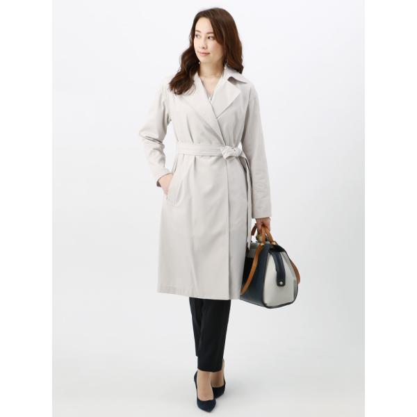 コート アウター レディース 通年 ハイツイストコットンギャバ ダブル